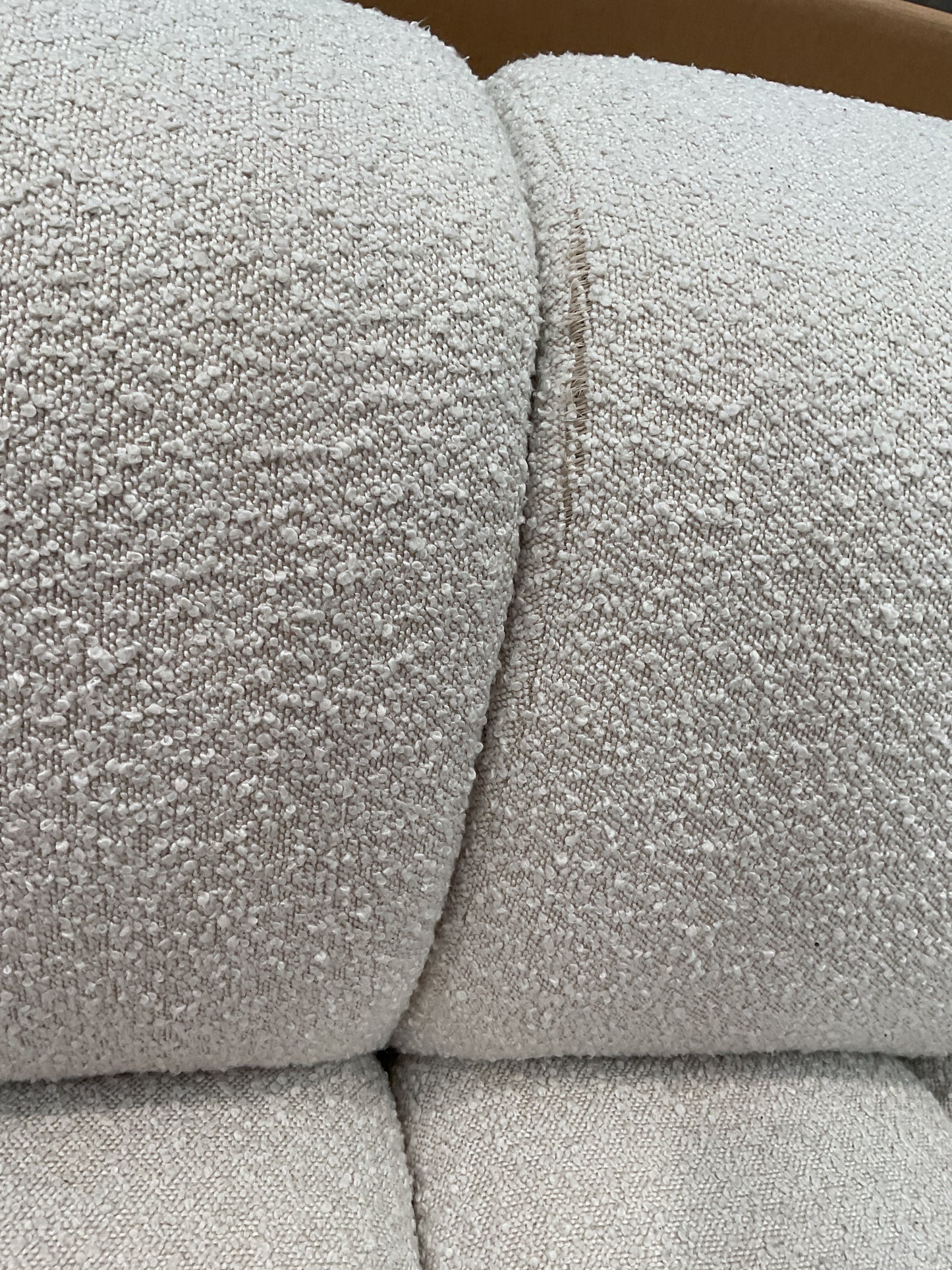 NZ CLZ20616 1 PCE AERO SOFA 3S JACQUARD BOUCLE CREAM