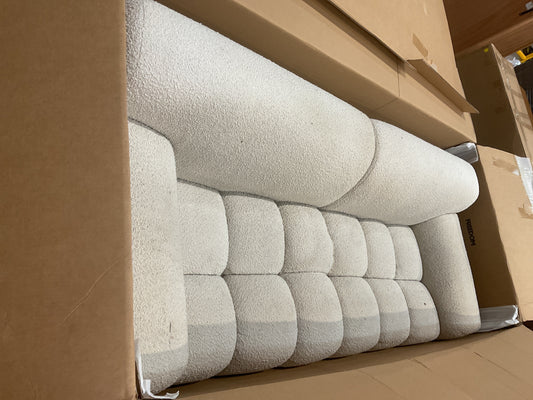 NZ CLZ20643 1 PCE AERO SOFA 3S JACQUARD BOUCLE CREAM