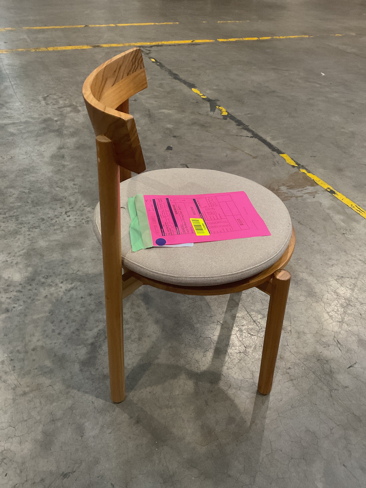 NZ CLZ20664 1 PCE COCO DINING CHAIR OLEFIN NATURAL