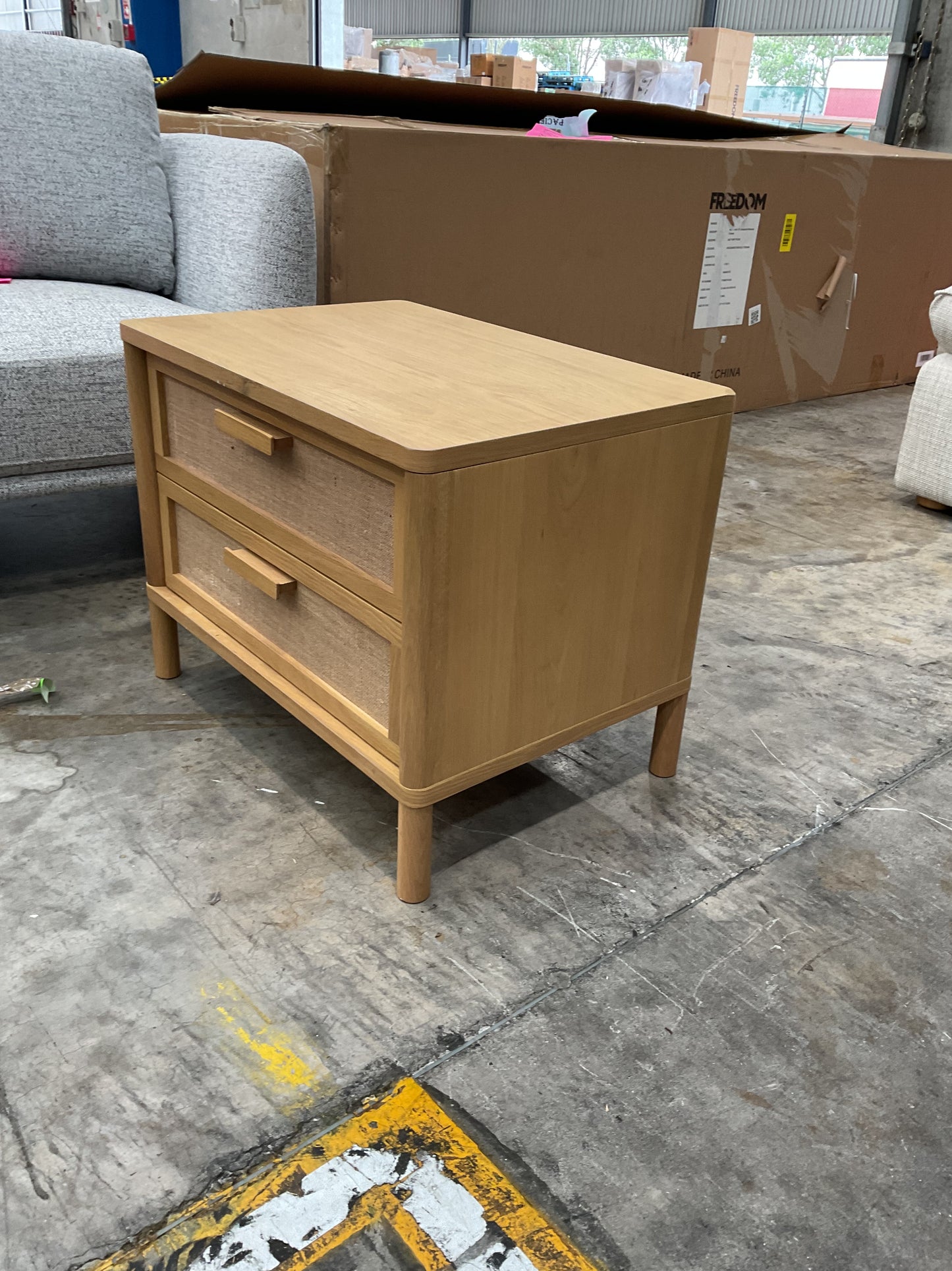 NZ CLZ20390 Bedside 2 Drawer Natural