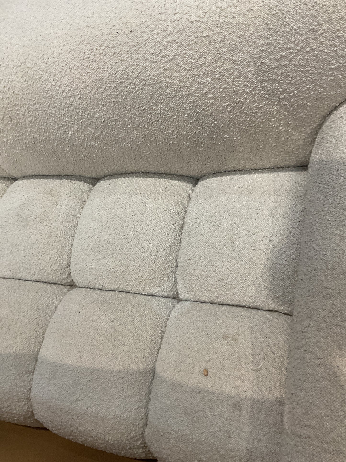NZ CLZ20643 1 PCE AERO SOFA 3S JACQUARD BOUCLE CREAM
