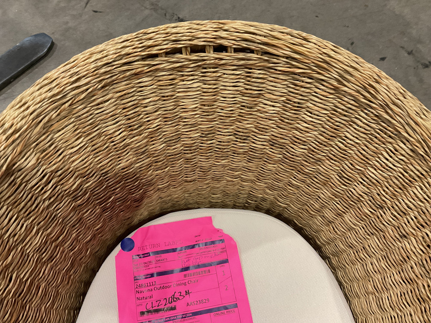 NZ CLZ20634 2 PCE NAVONA OUTDOOR DINING CHAIR   NATURAL