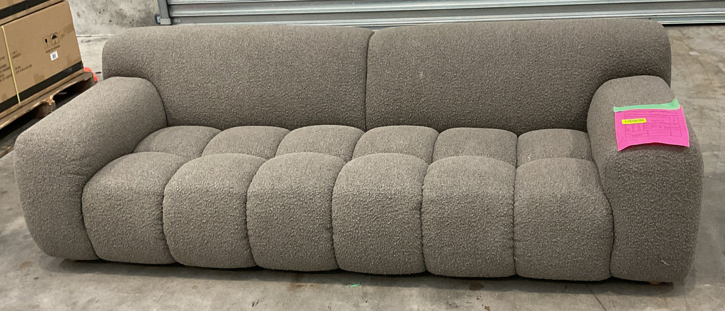NZ CLZ20626 1 PCE AERO SOFA 3S JACQUARD BOUCLE COFFEE