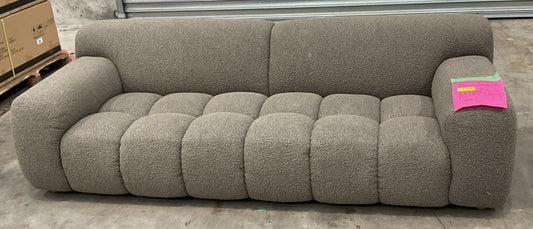 NZ CLZ20626 1 PCE AERO SOFA 3S JACQUARD BOUCLE COFFEE