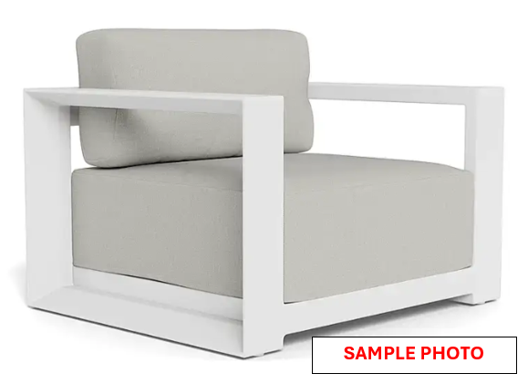 NZ CLZ20719 2 PCE ATAMAN ARMCHAIR ALUMINIUM OFF WHITE