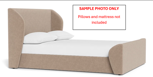 NZ CLZ20711 4 PCE ADELINE BED KING BROWN
