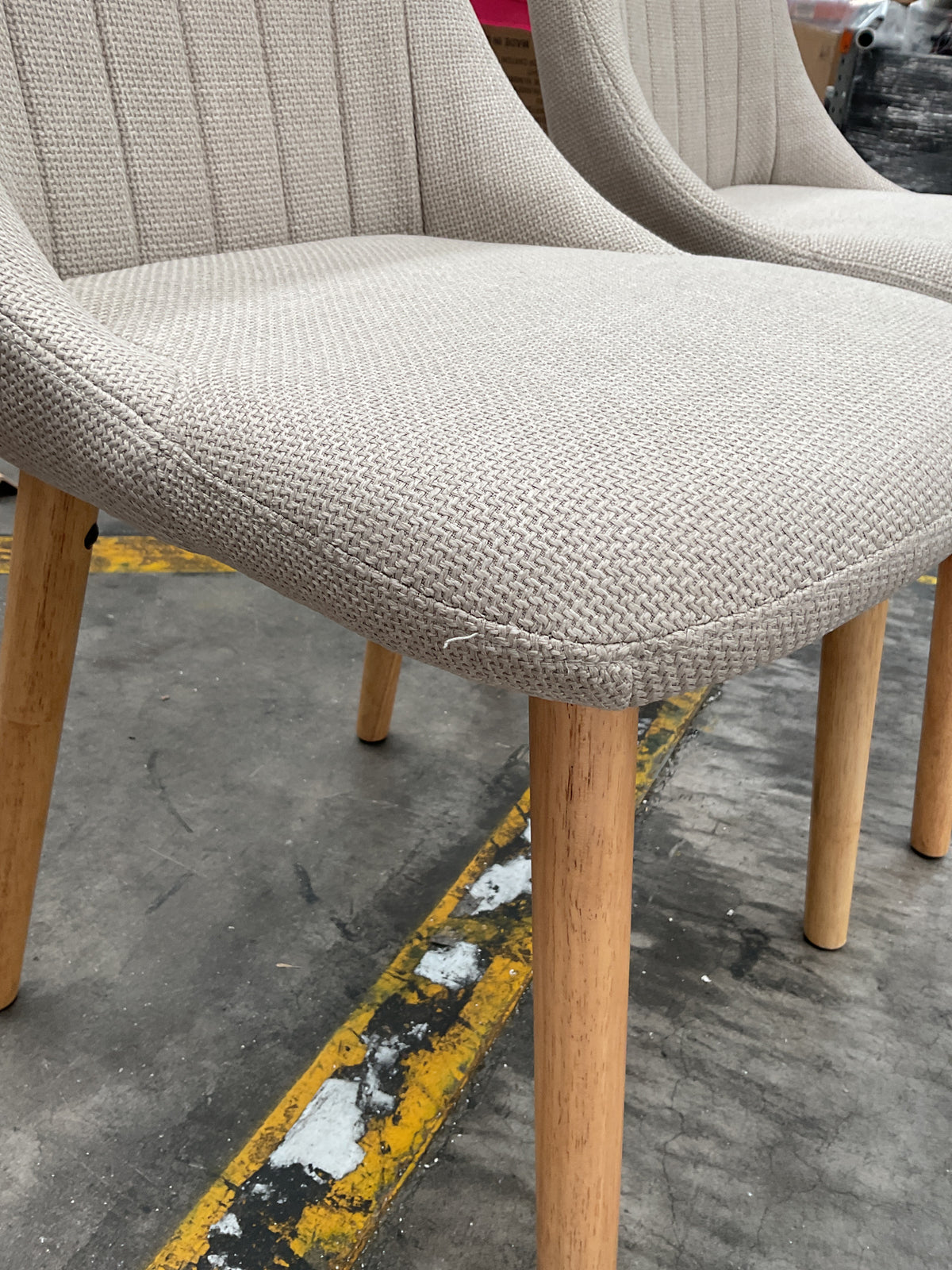 NZ CLZ20708 2 PCE PALMER DINING CHAIR BEIGE
