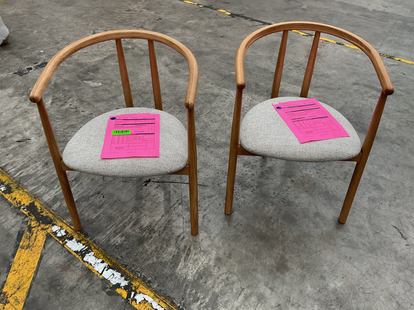 NZ PRZ20249 2 PCE EMERSON DINING CHAIR NATURAL
