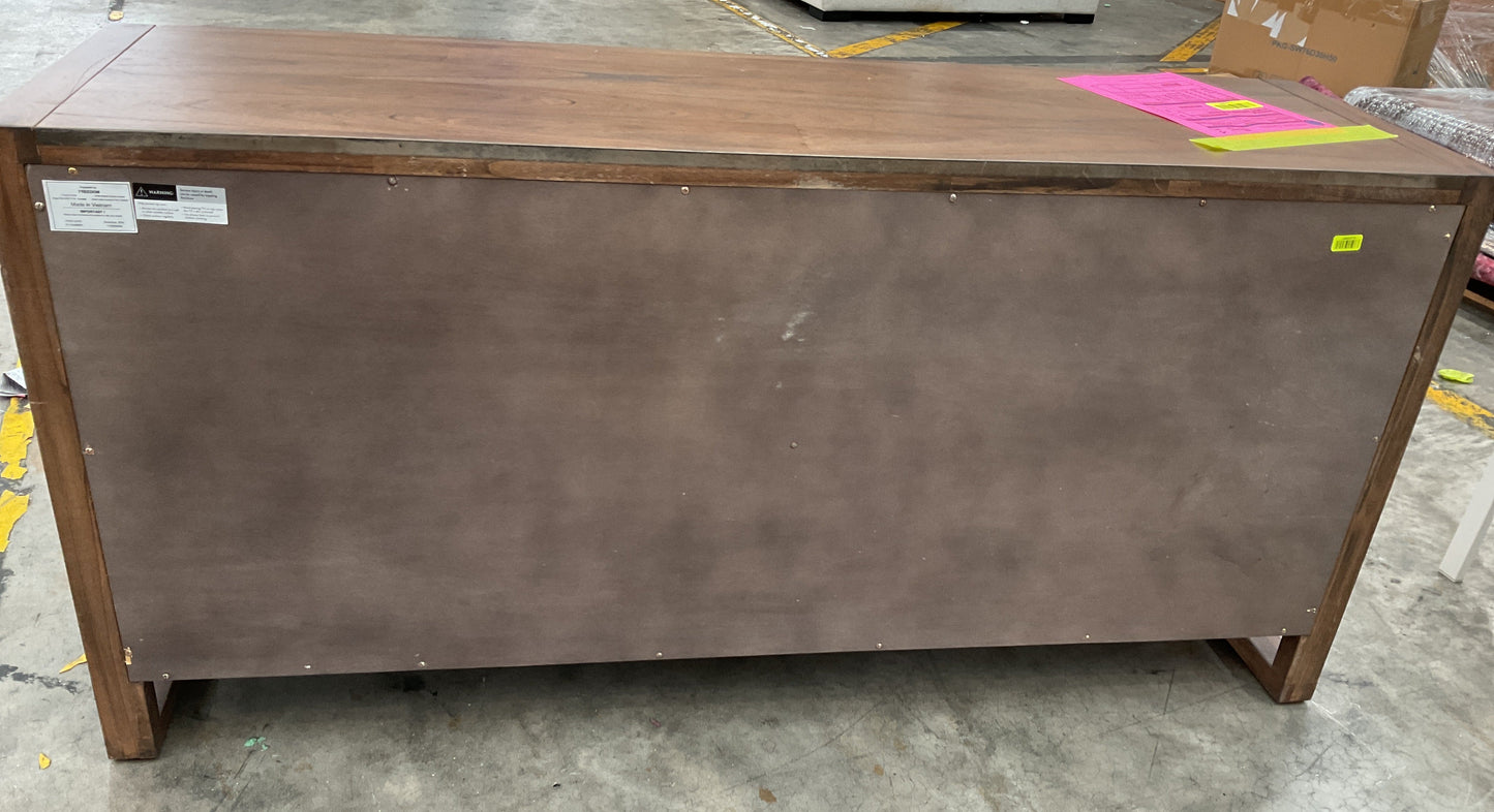 NZ CLZ20587 1 PCE HUBERTT DRESSER 6 DRAWER WALNUT