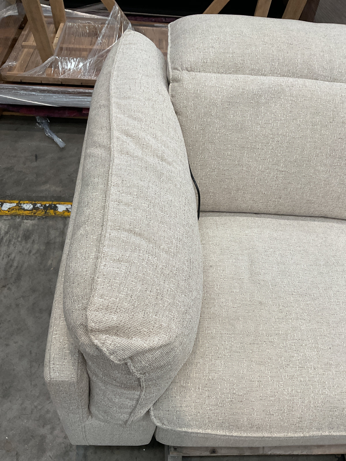NZ CLZ20679 1 PCE SORRENTO ELECTRIC RECLINER SOFA 2S SANCY OYSTER (2 MOTION)