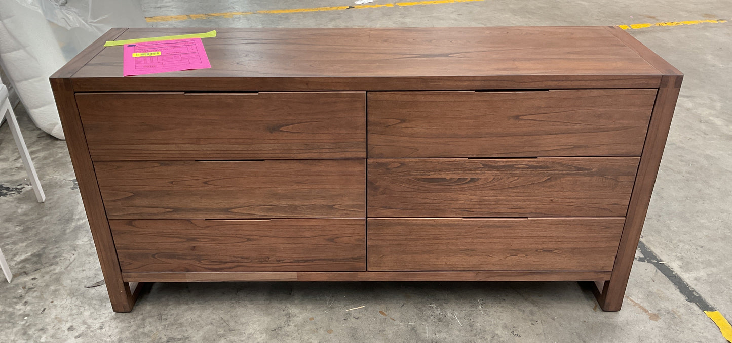 NZ CLZ20587 1 PCE HUBERTT DRESSER 6 DRAWER WALNUT