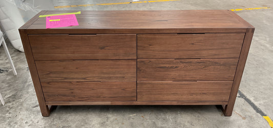 NZ CLZ20587 1 PCE HUBERTT DRESSER 6 DRAWER WALNUT