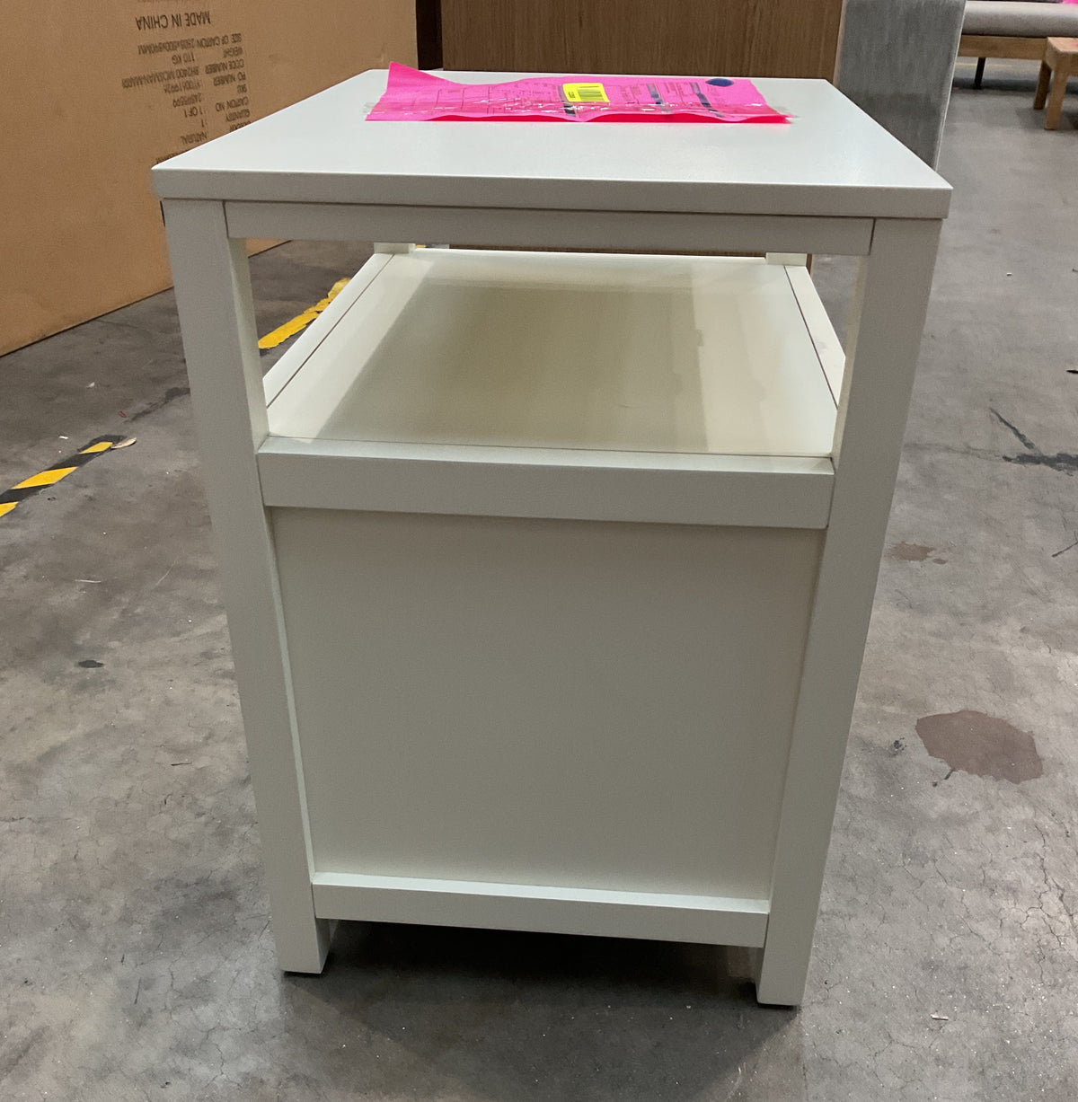 NZ CLZ20629 | 1 PCE | DOVER BEDSIDE TABLE 2 DRAWER WHITE