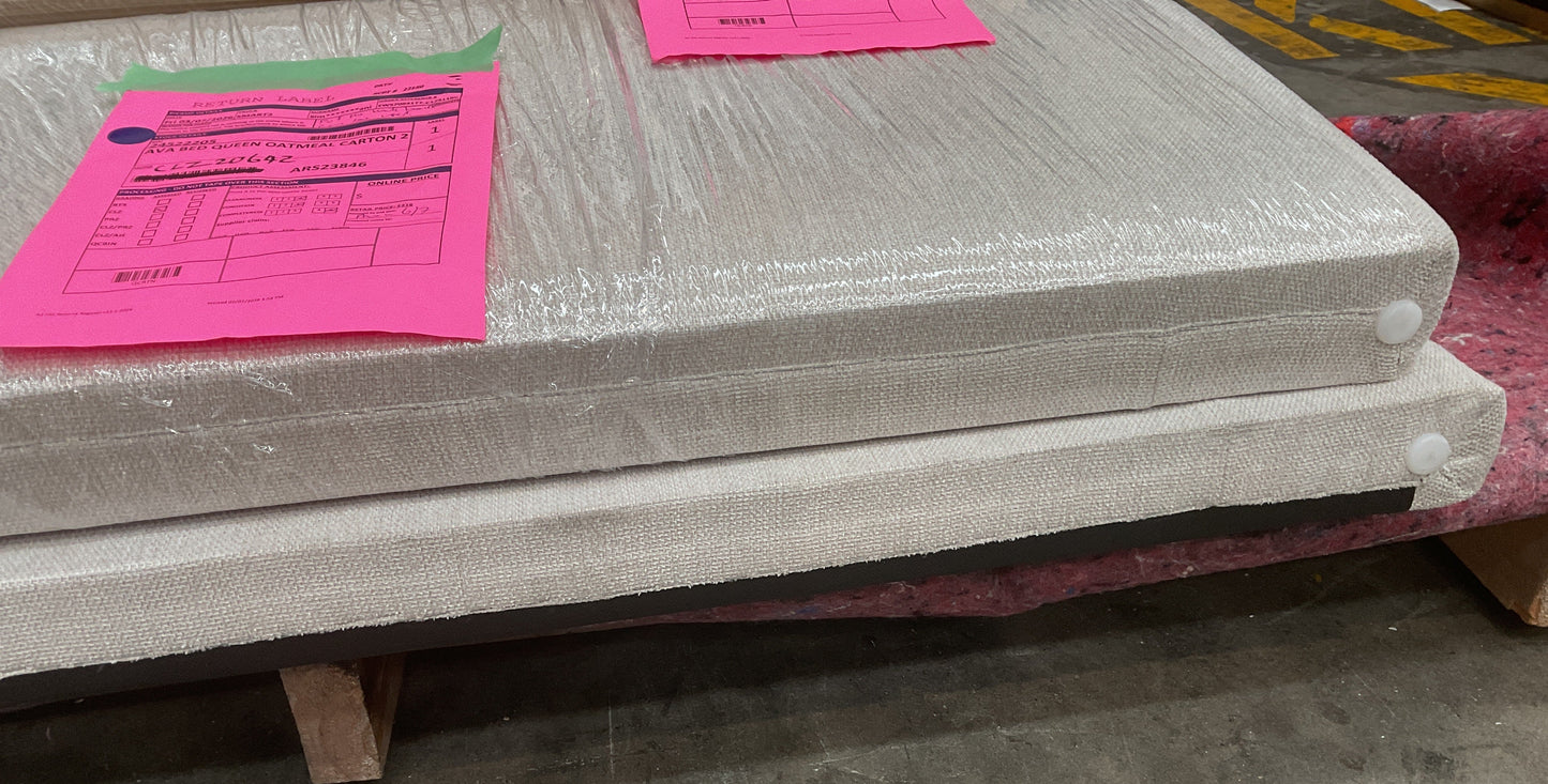 NZ CLZ20642 4 PCE AVA BED QUEEN OATMEAL
