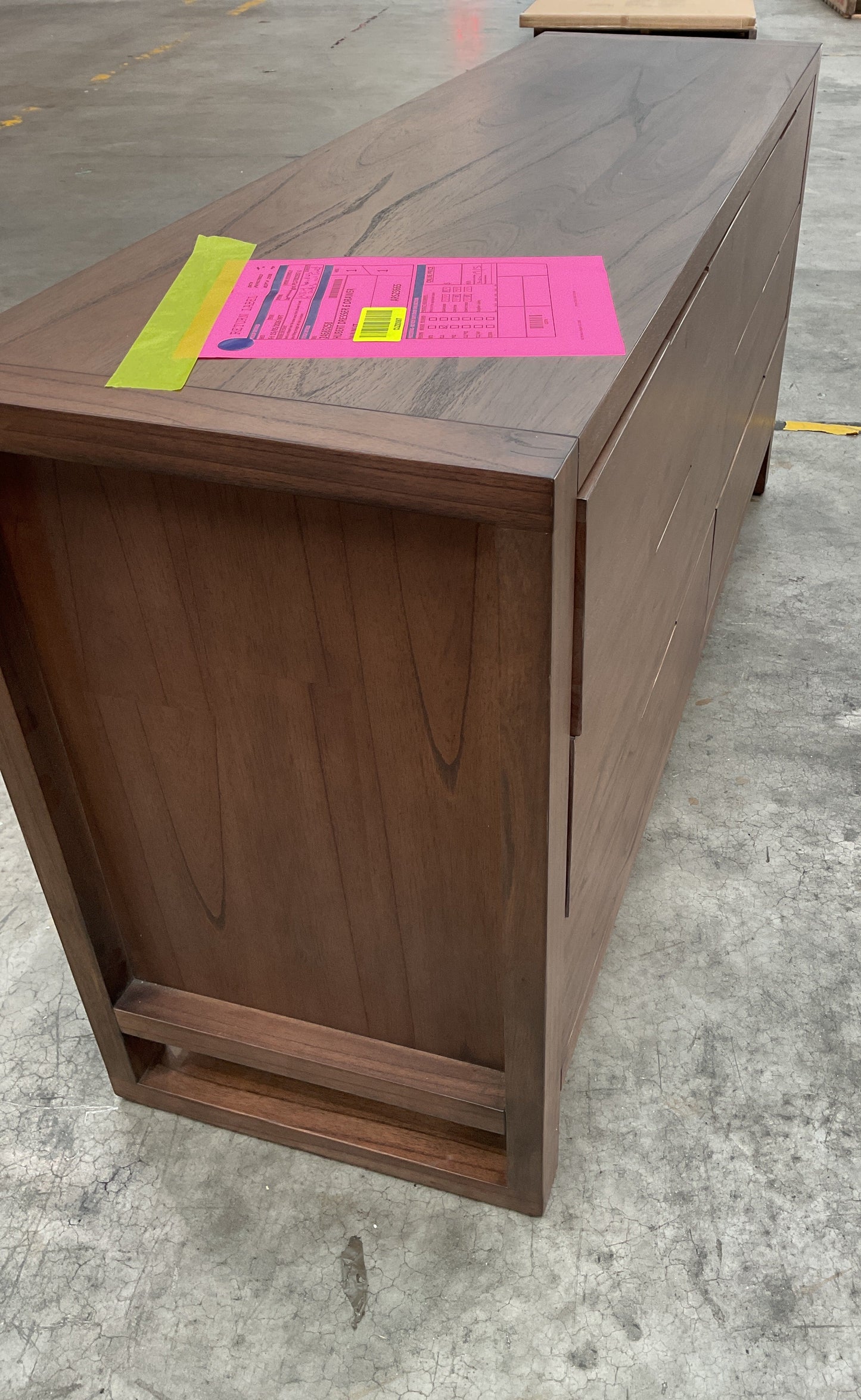 NZ CLZ20587 1 PCE HUBERTT DRESSER 6 DRAWER WALNUT