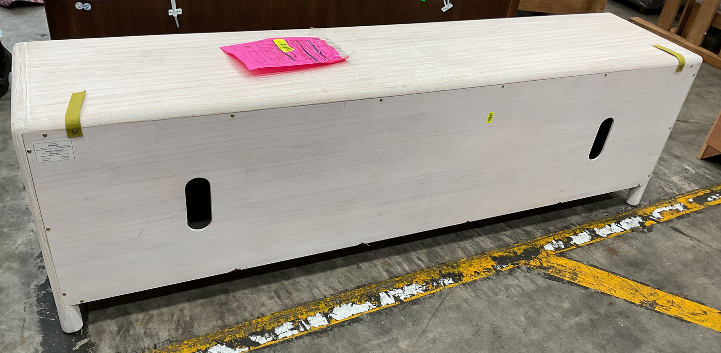 NZ CLZ20623 1 PCE NORTH HAVEN ENTERTAINMENT UNIT 240CM WHITE