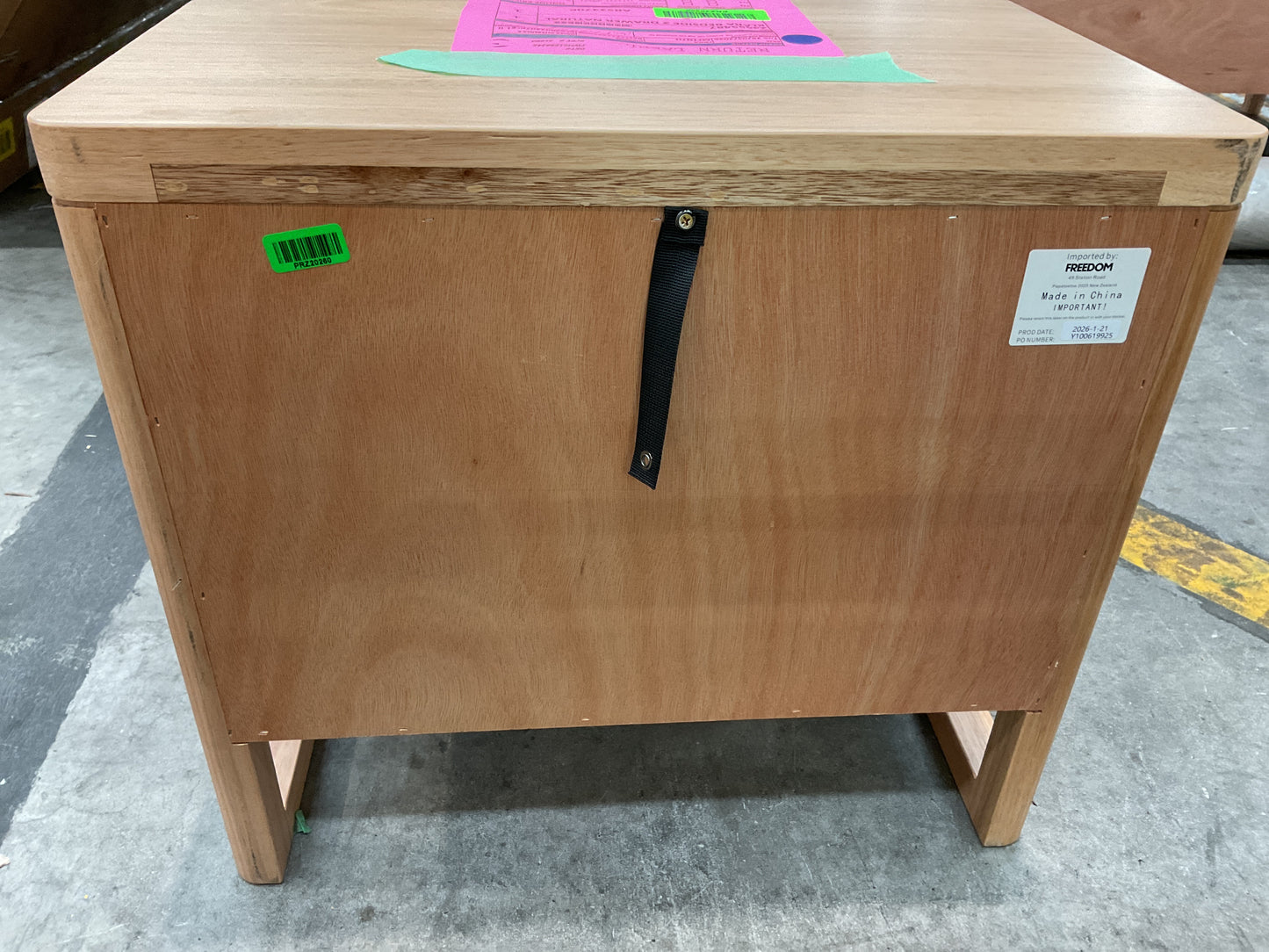 NZ PRZ20260 1 PCE KLARA BEDSID 2 DRAWER NATURAL