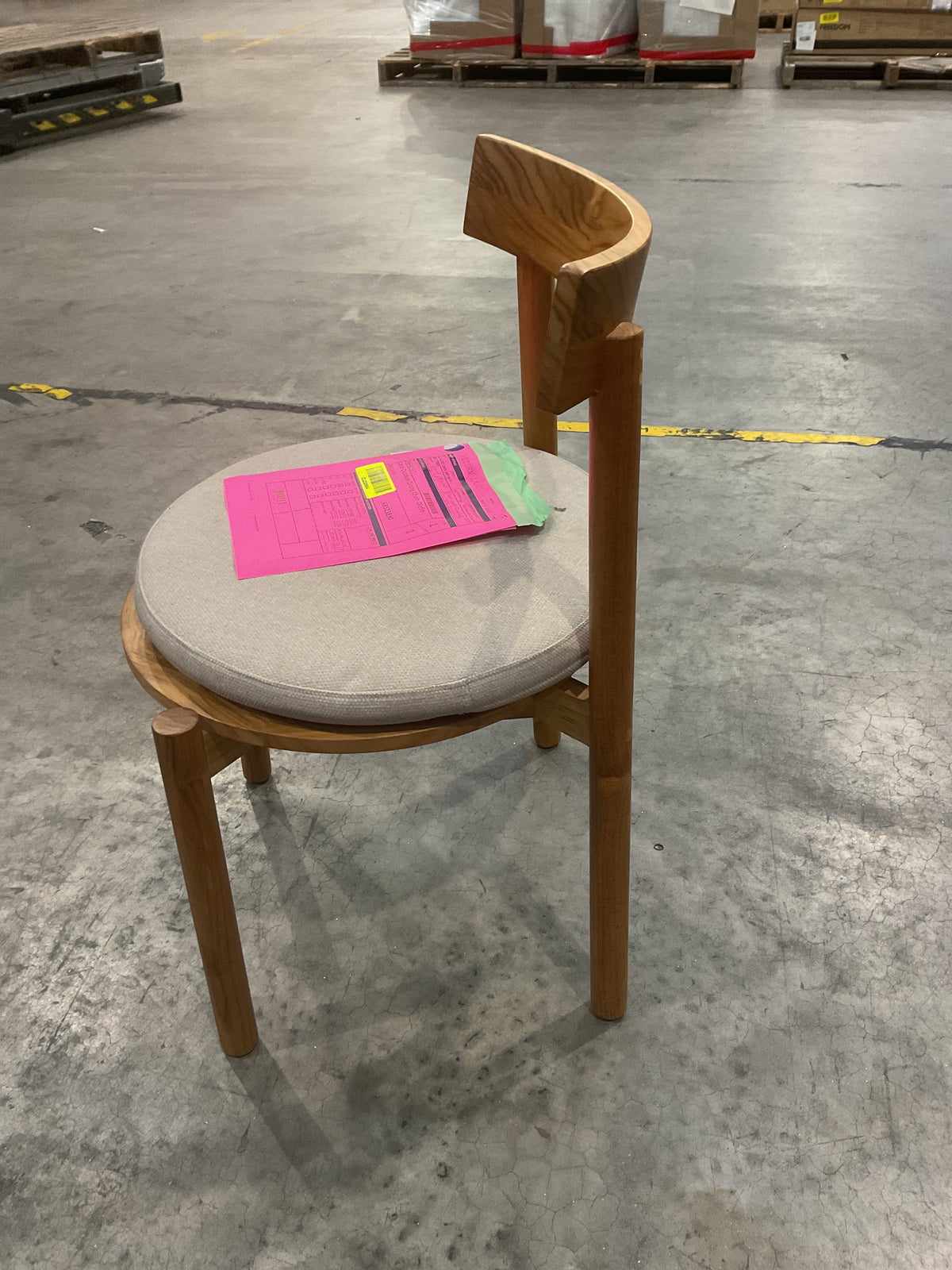 NZ CLZ20664 1 PCE COCO DINING CHAIR OLEFIN NATURAL