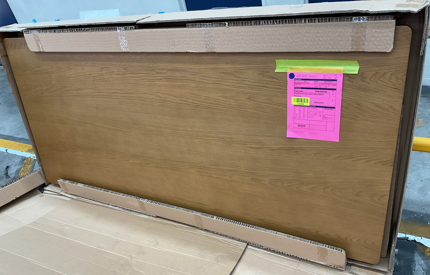NZ CLZ20584 2 PCE PACIFICA DINING TABLE 220X100CM NATURAL