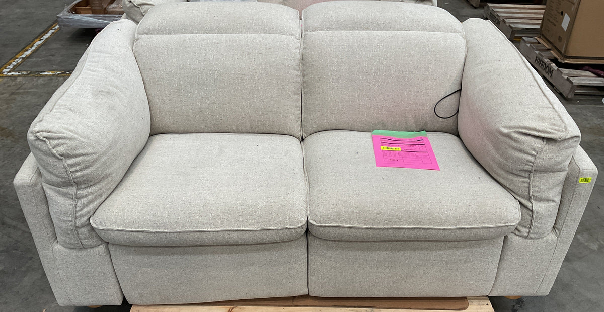NZ CLZ20682 1 PCE SORRENTO ELECTRIC RECLINER SOFA 2S SANCY OYSTER (2 MOTION)