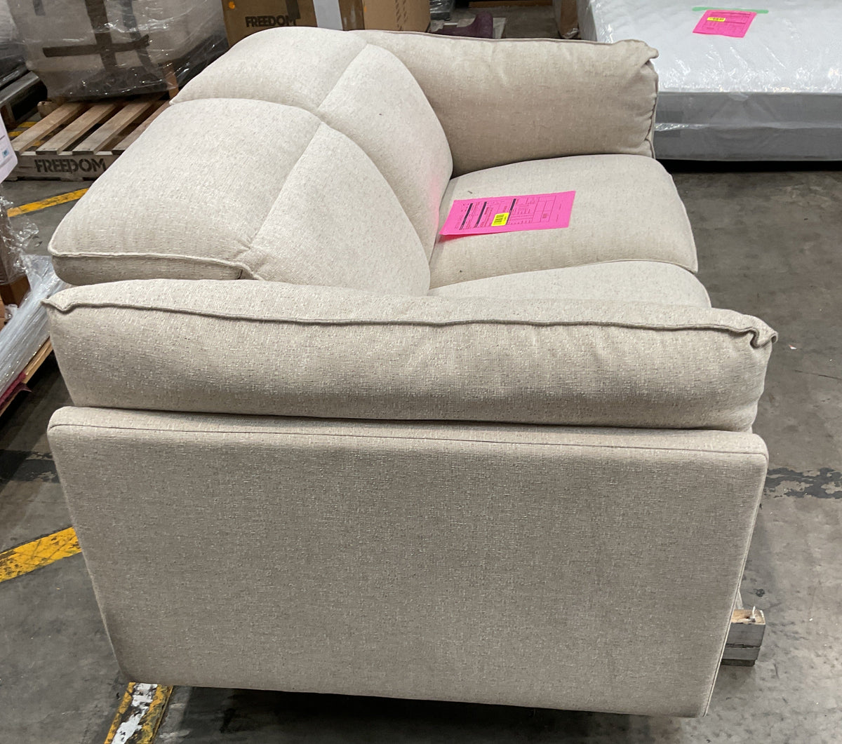 NZ CLZ20679 1 PCE SORRENTO ELECTRIC RECLINER SOFA 2S SANCY OYSTER (2 MOTION)