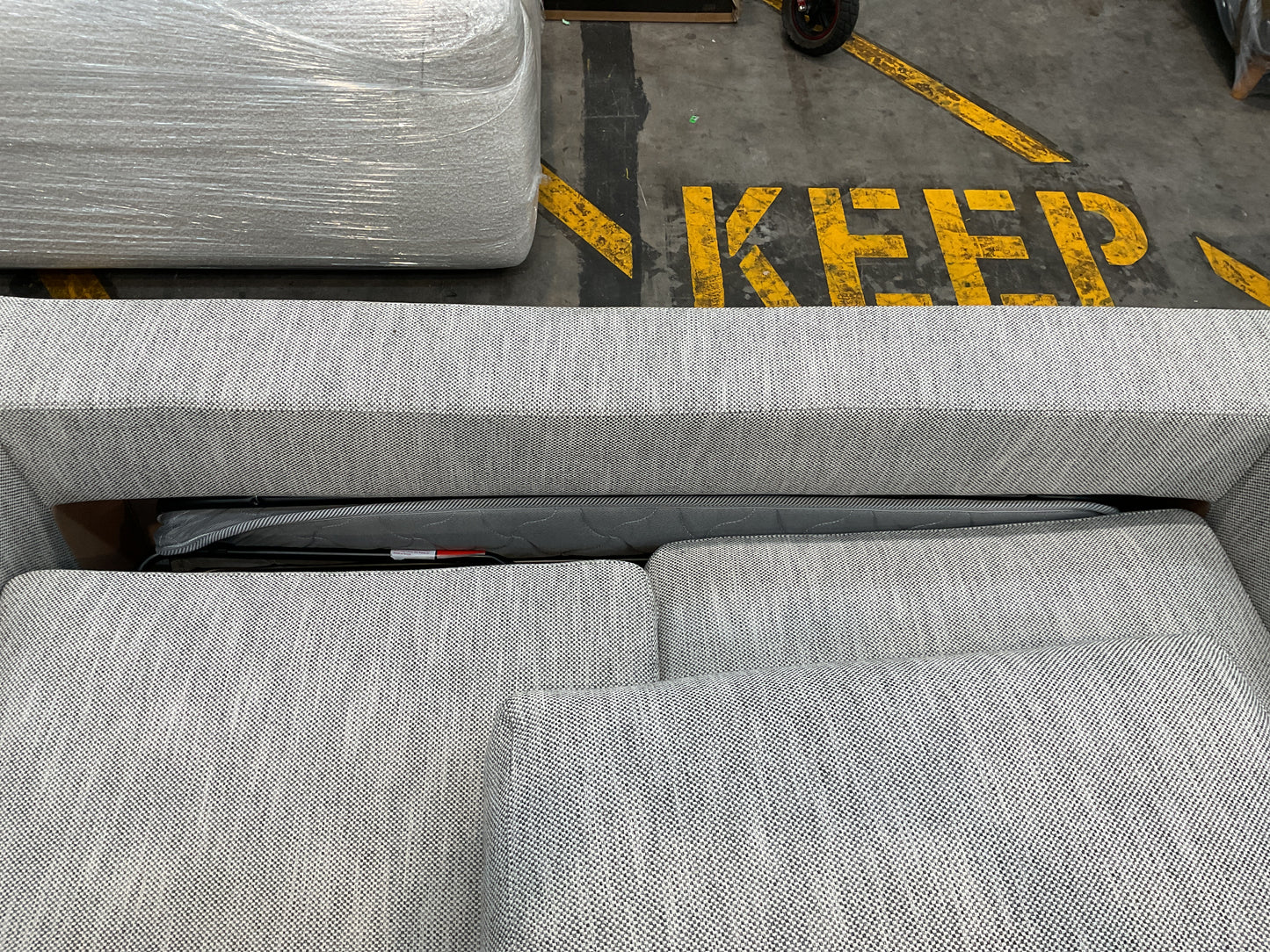 NZ CLZ20581 1 PCE ASPECT SOFA BED 2.5S FANCY SILVERSTREAK