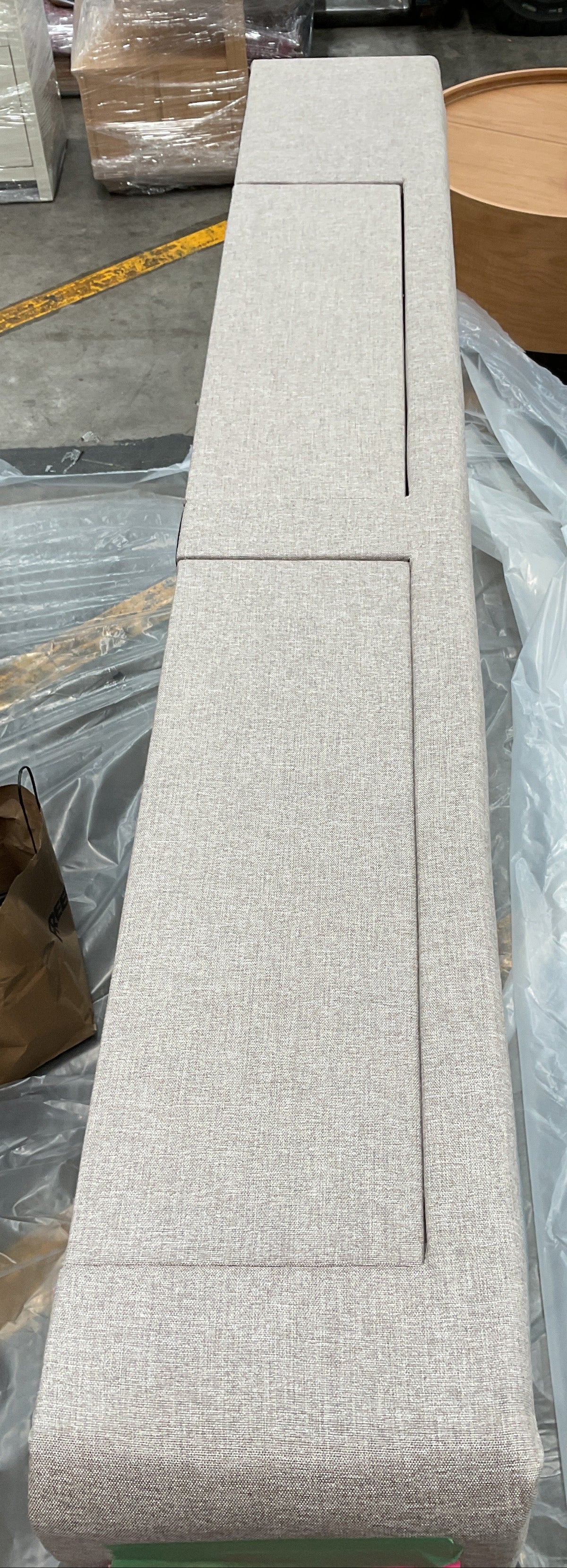 NZ CLZ20715 1 PCE FREEDOM FLOATING 2 DRAWER BASE LONG SINGLE TAUPE (LEFT)