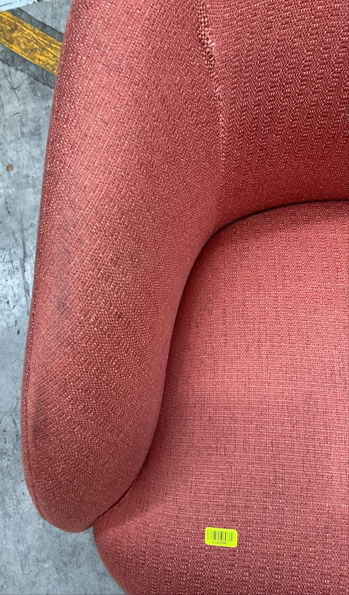 NZ CLZ20687 1 PCE COBBLE OCCASIONAL ARMCHAIR 1S ETON INDIAN RED