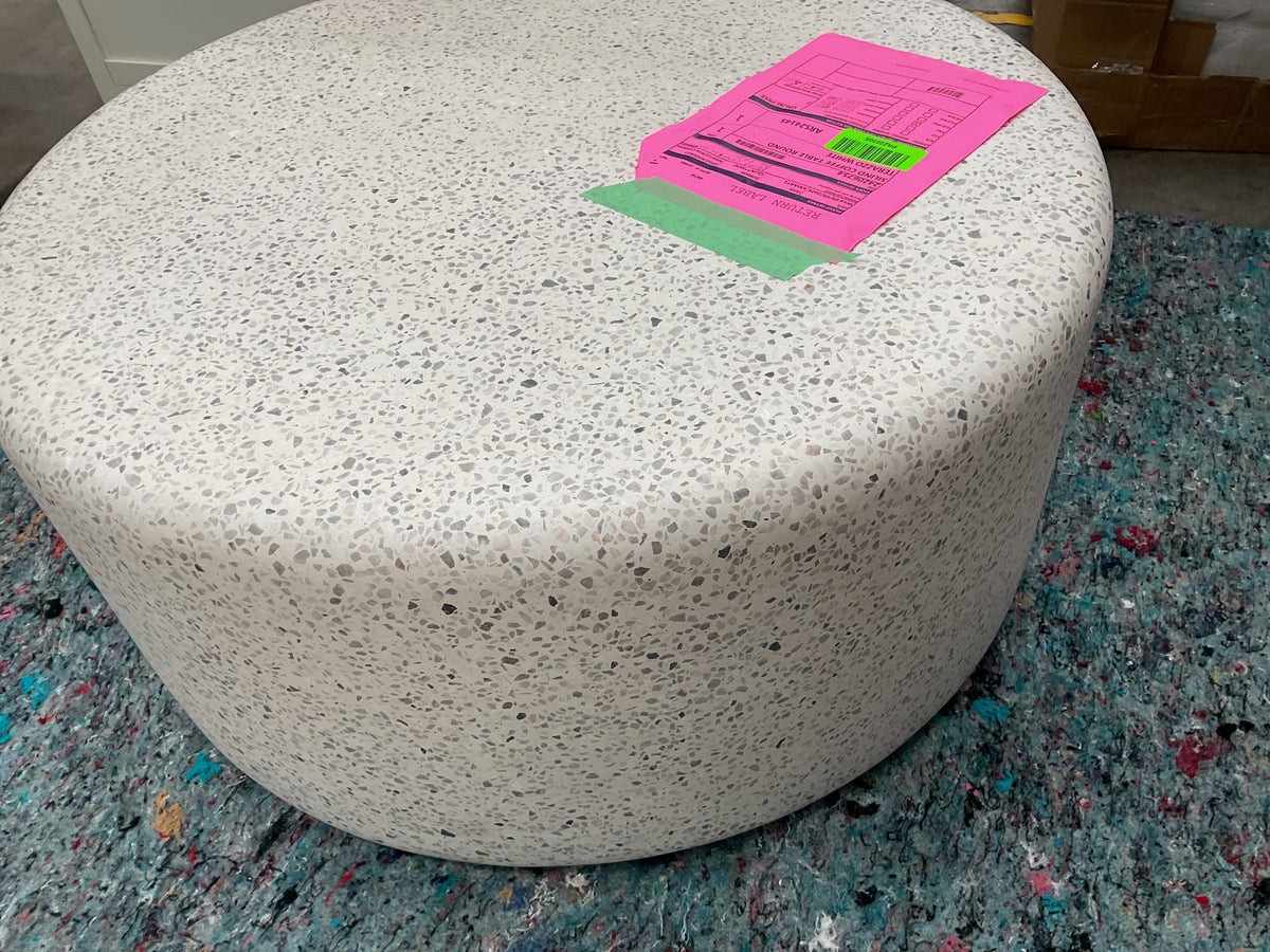 NZ PRZ20305 1 PCE SILIND COFFEE TABLE TERAZZO WHITE