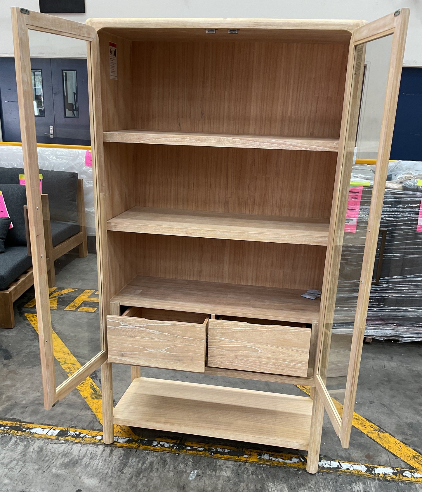 NZ PRZ20254 1 PCE RIVIERA DISPLAY CABINET 100X45CM NATURAL