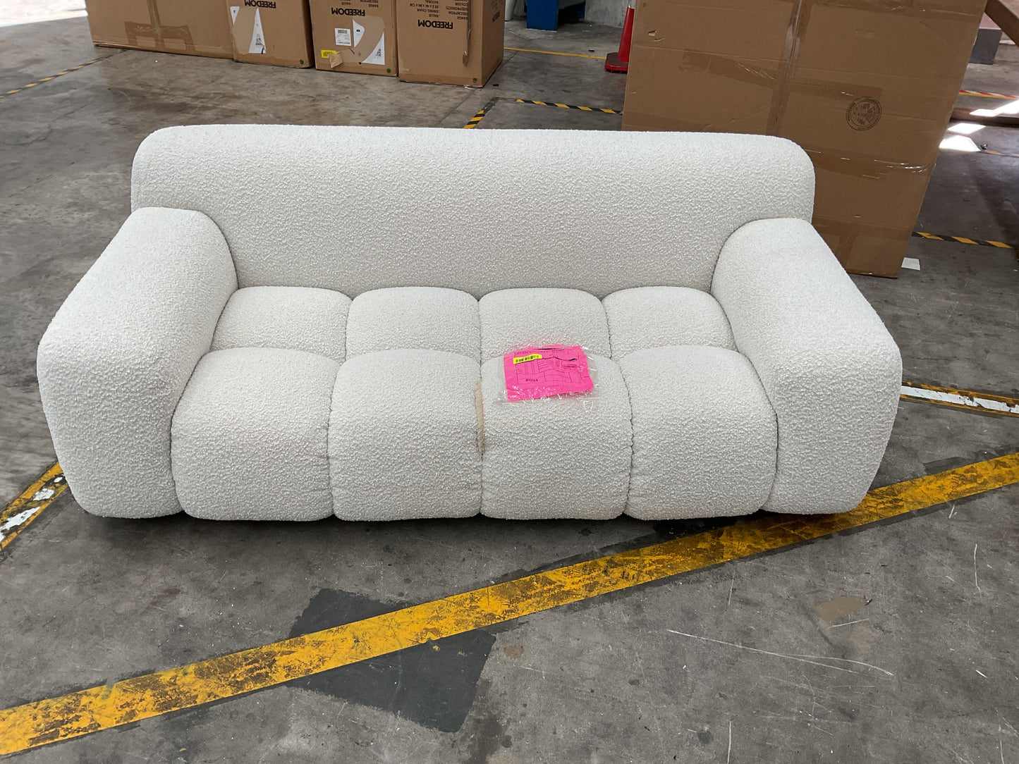 NZ CLZ20577 1 PCE AERO SOFA 2S JACQUARD BOUCLE CREAM