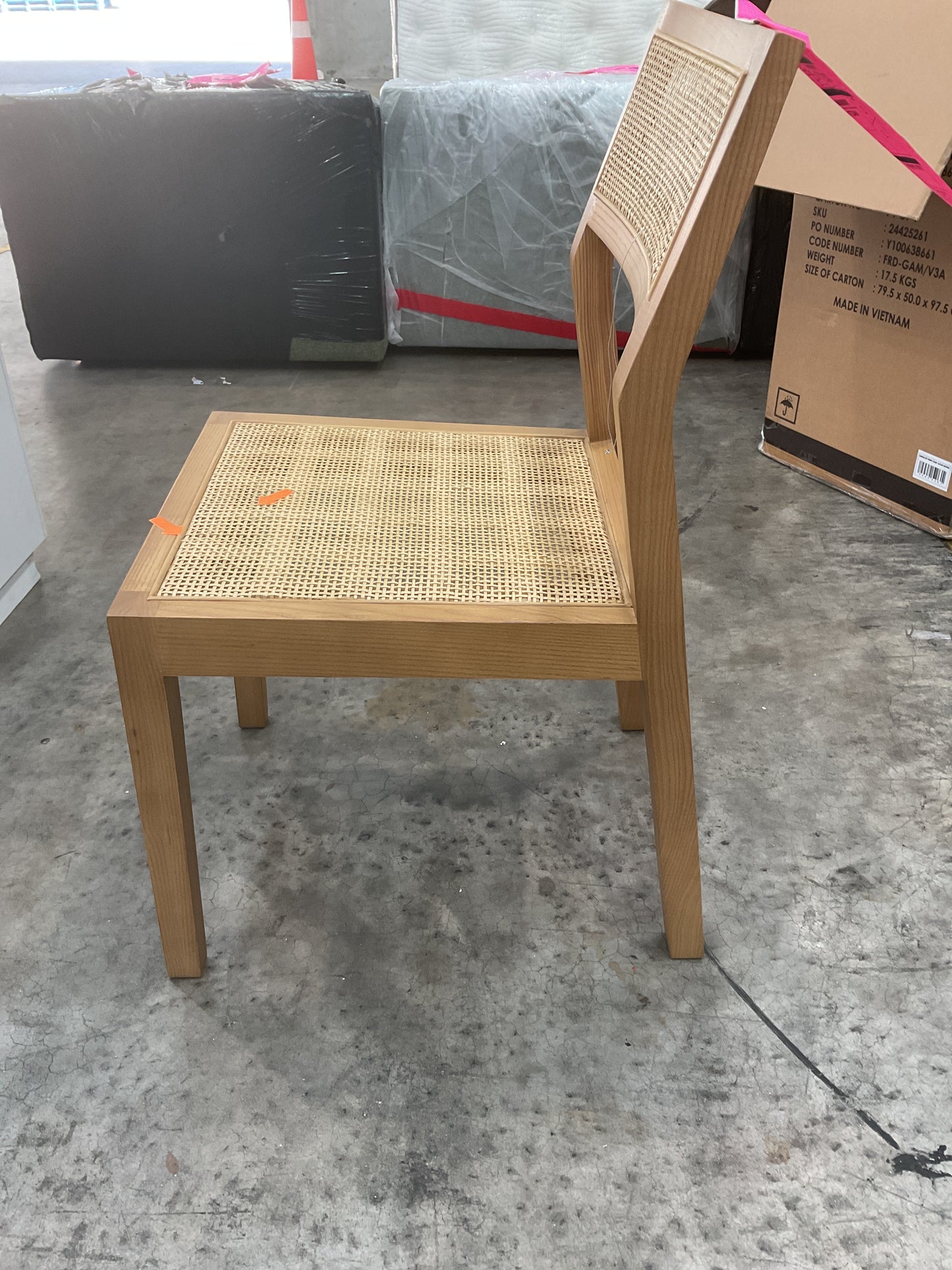 NZ CLZ20655 1 PCE BANGALOW DINING CHAIR RATTAN NATURAL