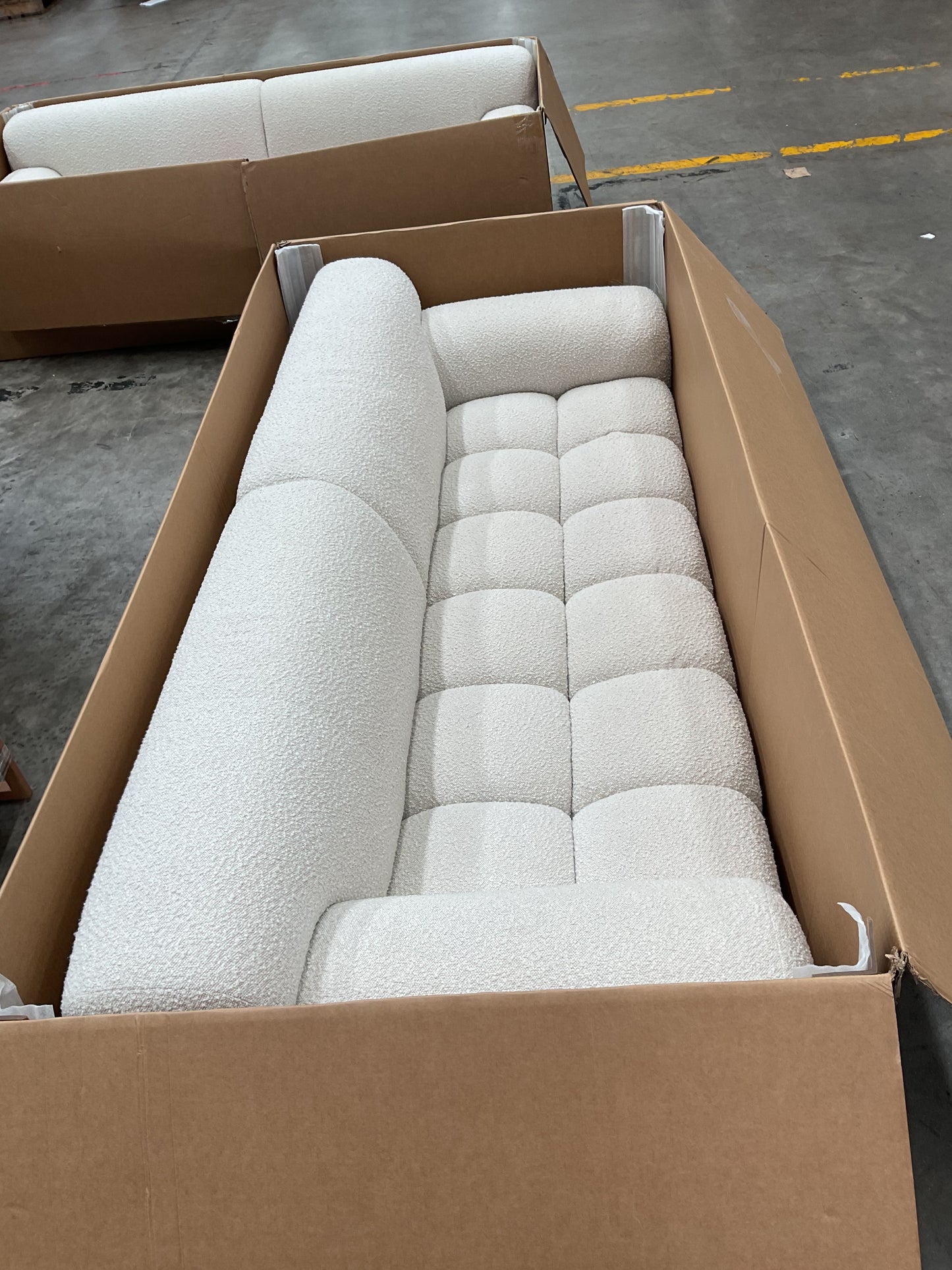 NZ CLZ20255| CLZ20254 Aero Sofa 3S Jacquard Boucle Cream