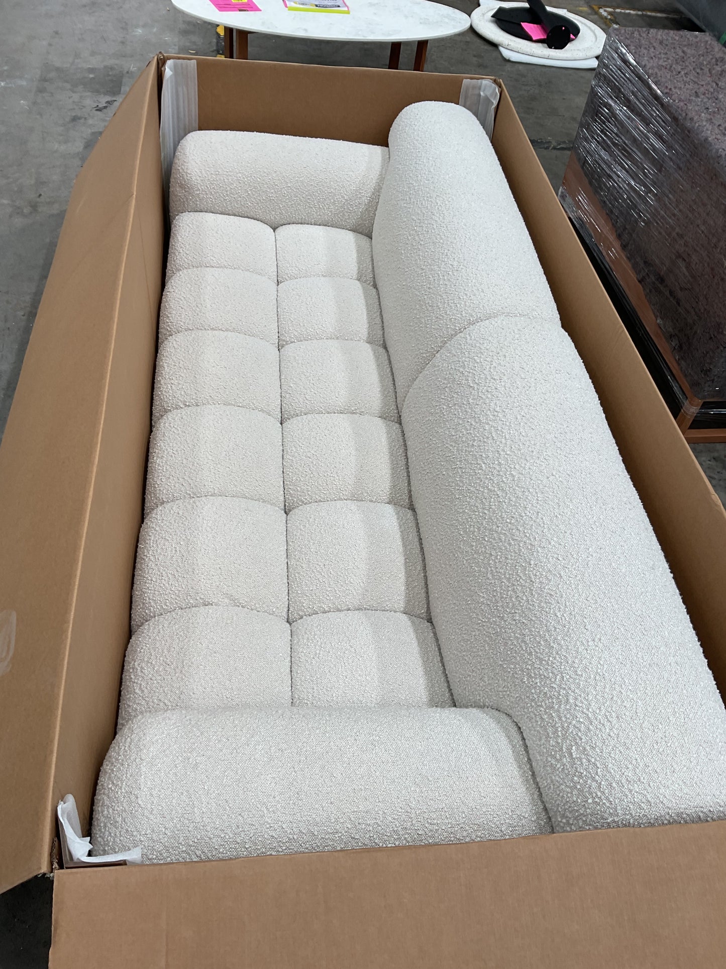 NZ CLZ20255| CLZ20254 Aero Sofa 3S Jacquard Boucle Cream