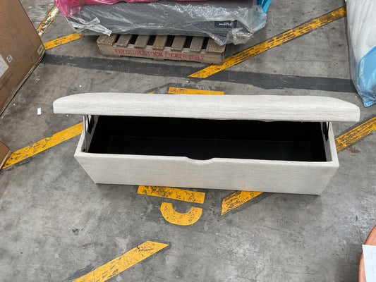 NZ CLZ20412 Alina Plain Storage Ottoman Wide Apha