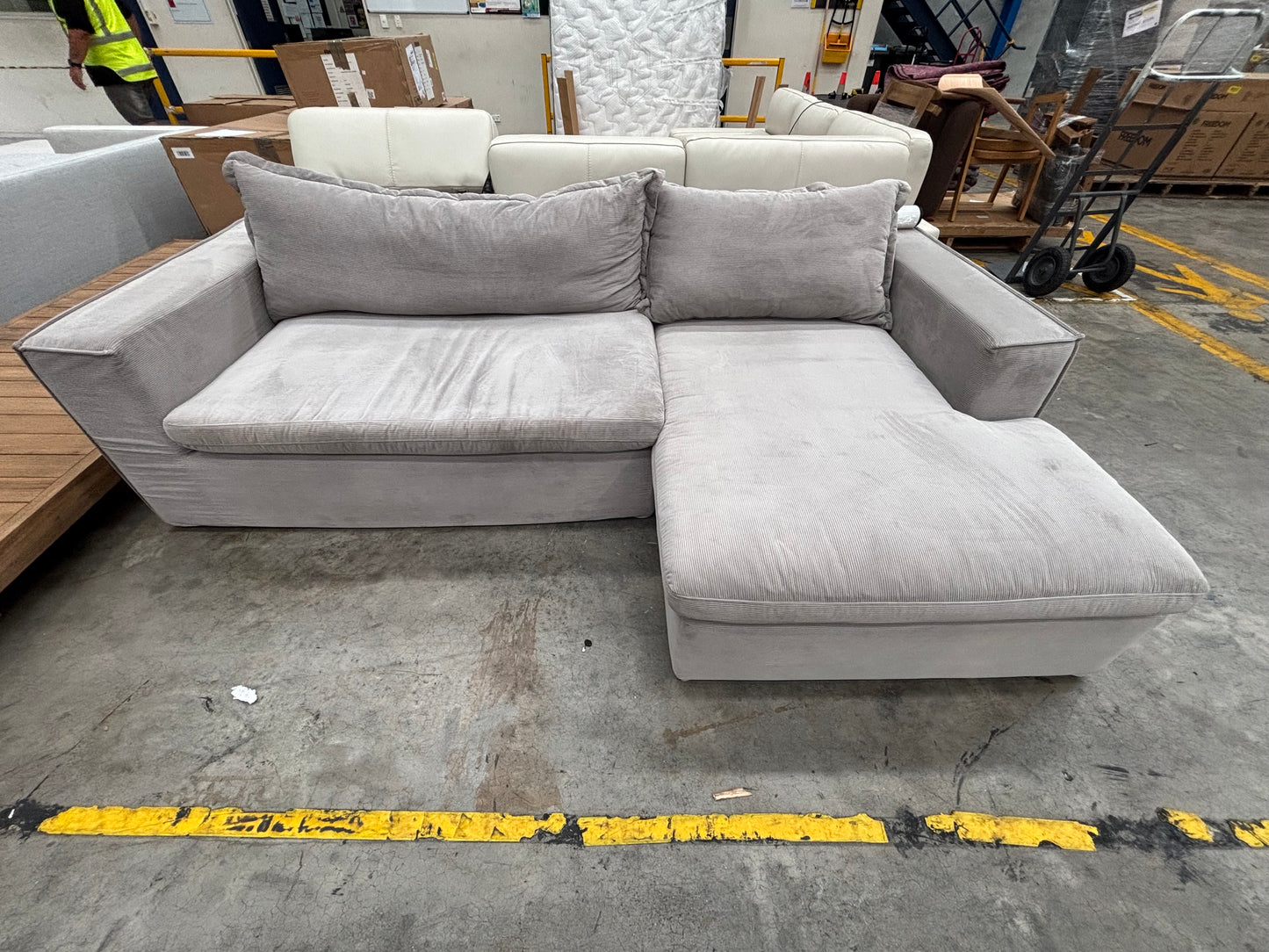 NZ CLZ20278 2pc Salsie French Seam Modular Set Modern Pewter