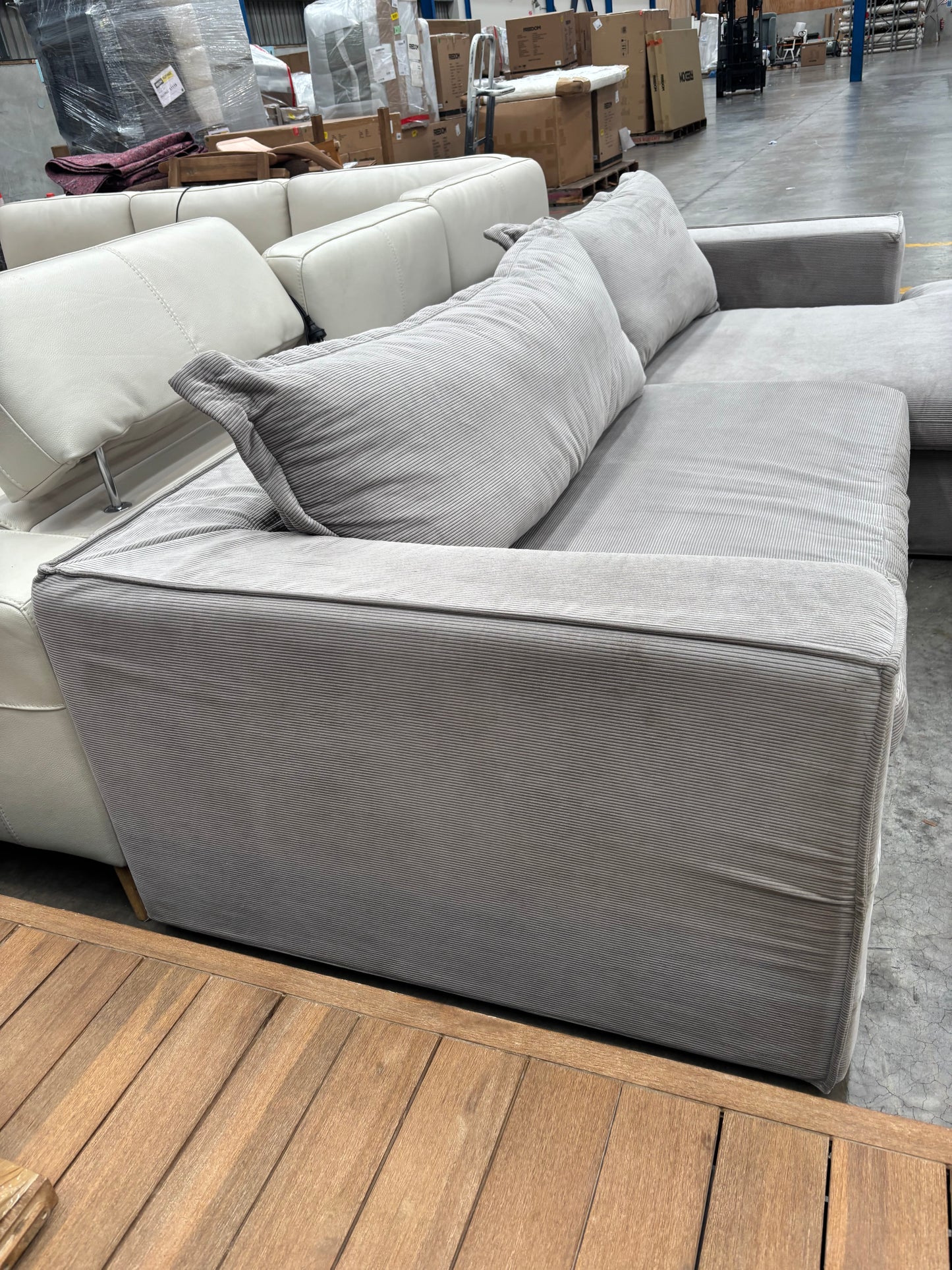 NZ CLZ20278 2pc Salsie French Seam Modular Set Modern Pewter