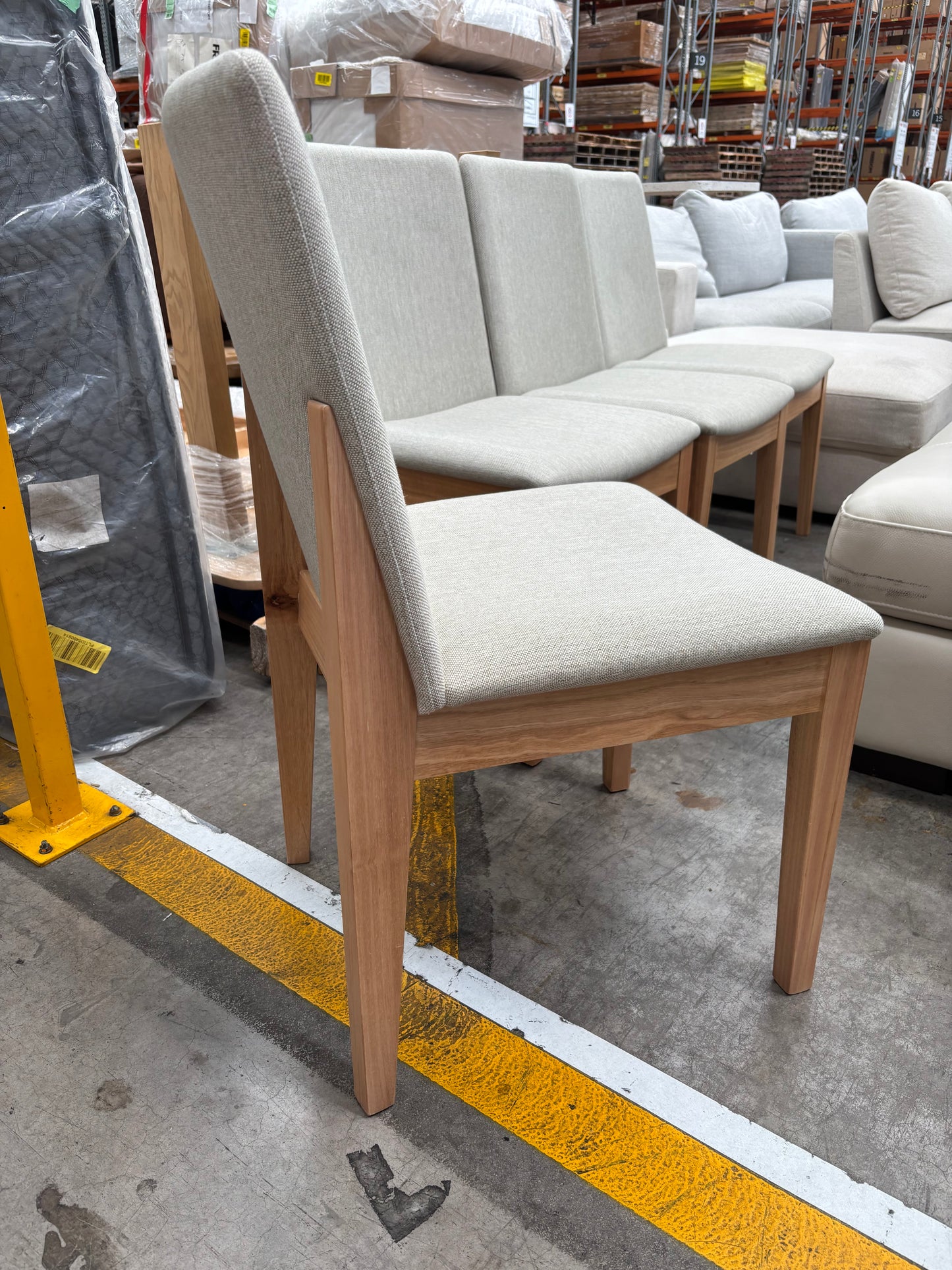 NZ PRZ20116 Hensley Dining Chair Upholstered Seat Natural