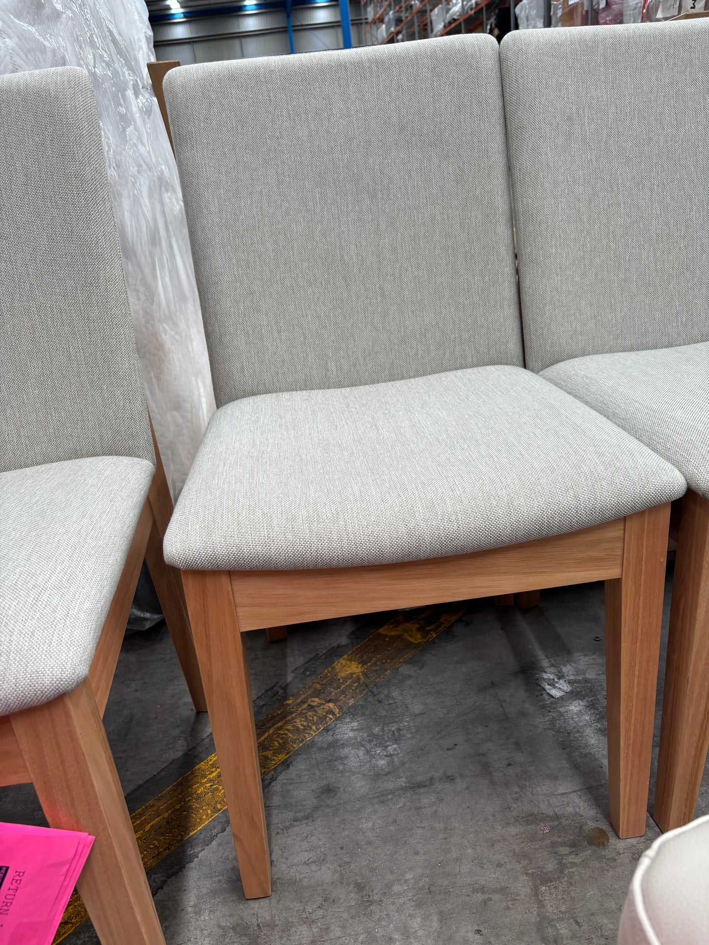 NZ PRZ20116 Hensley Dining Chair Upholstered Seat Natural