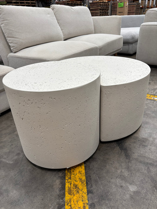 NZ CLZ20233 2pc Moon Coffee Table Natural Set