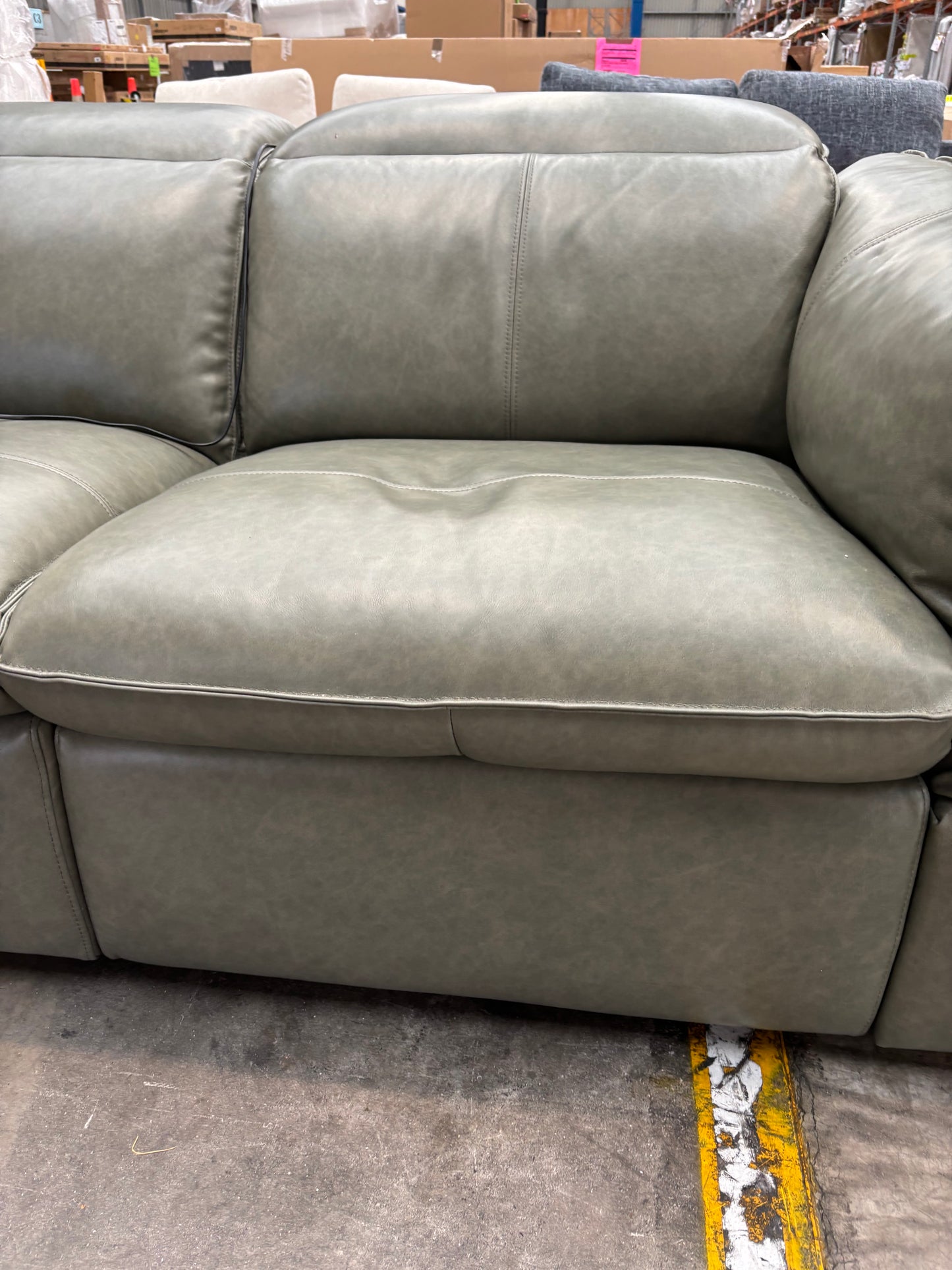 NZ PRZ20124 Sorrento Electric Recliner Sofa 3S Bendigo Green (2 Motion)