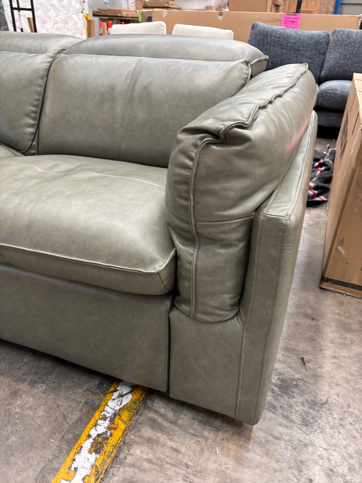 NZ PRZ20124 Sorrento Electric Recliner Sofa 3S Bendigo Green (2 Motion)