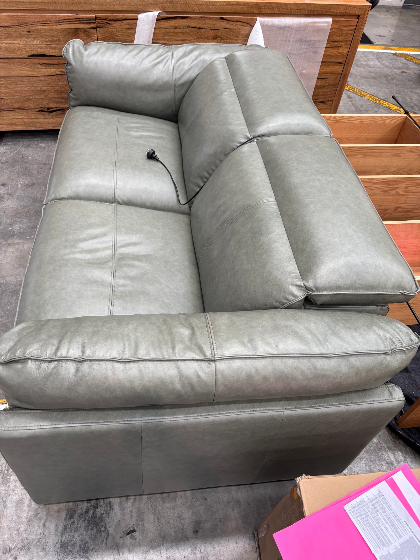 NZ PRZ20124 Sorrento Electric Recliner Sofa 3S Bendigo Green (2 Motion)