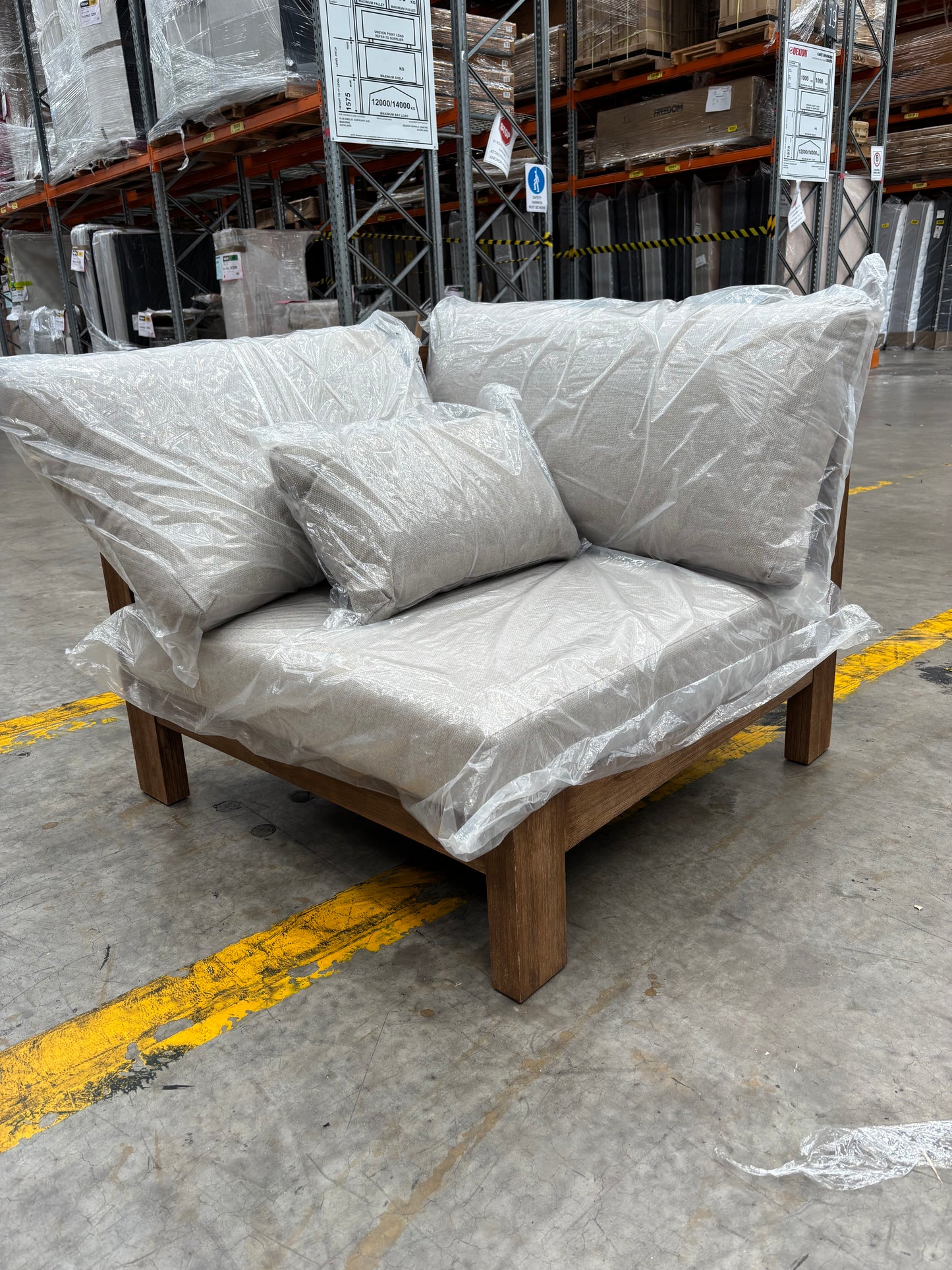 NZ PRZ20131 Cannes Outdoor Modular Corner Acacia Natural MKII