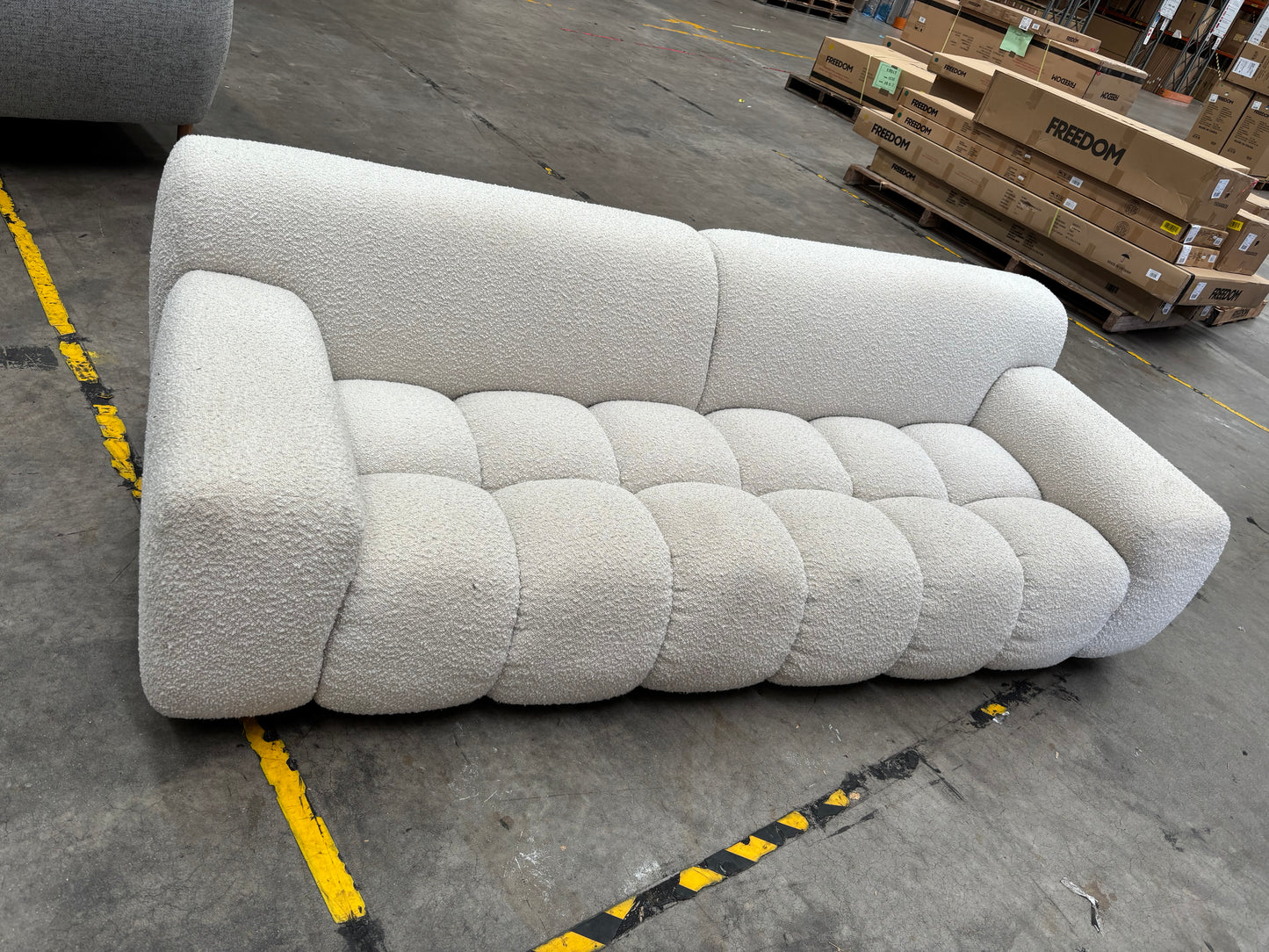 NZ CLZ20305 Aero Sofa 3S and Ottoman Jacquard Boucle Cream