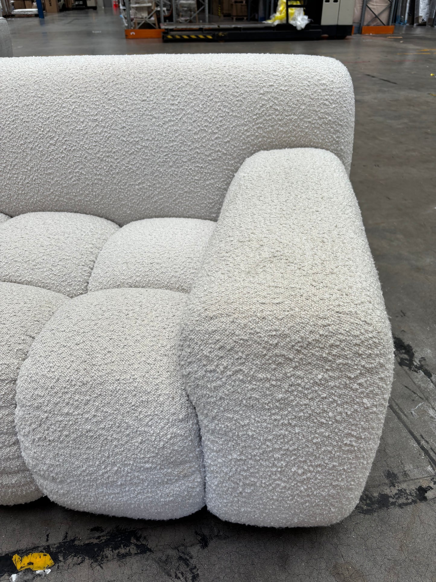 NZ CLZ20305 Aero Sofa 3S and Ottoman Jacquard Boucle Cream