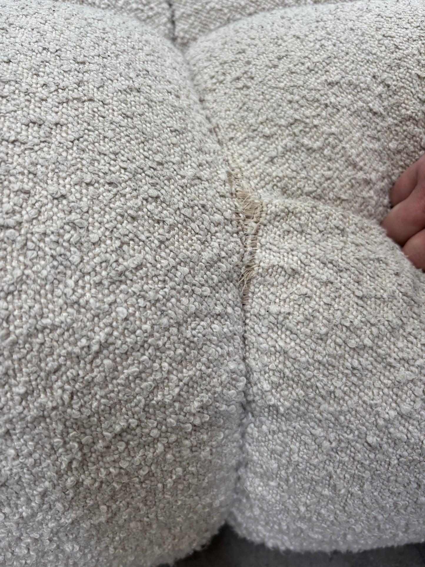 NZ CLZ20305 Aero Sofa 3S and Ottoman Jacquard Boucle Cream