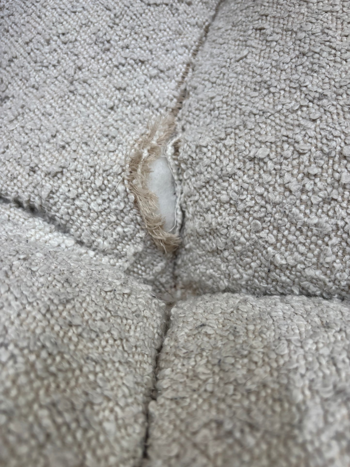 NZ CLZ20305 Aero Sofa 3S and Ottoman Jacquard Boucle Cream