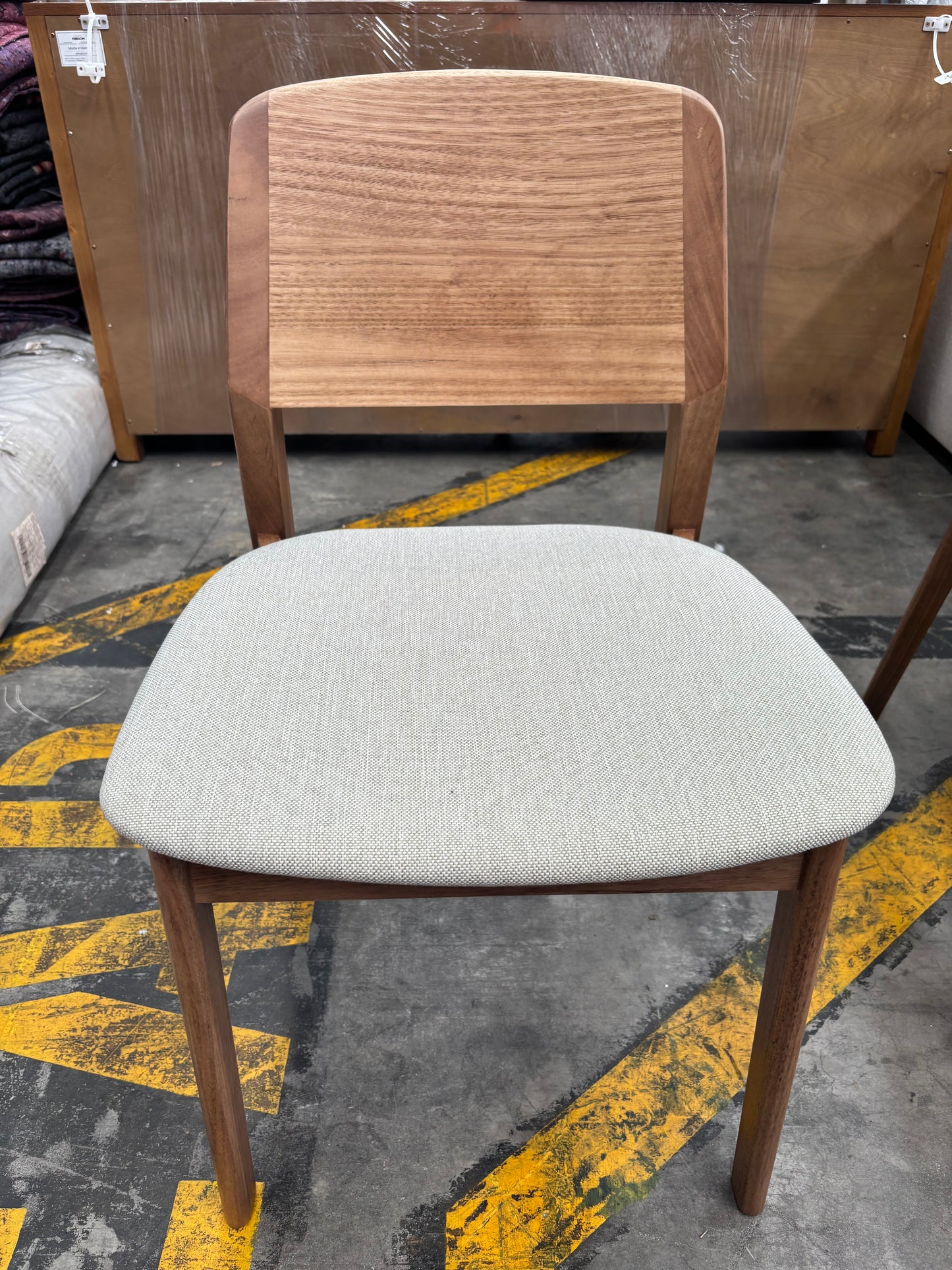 NZ PRZ20135 x2 Bowral Dining Chair Natural/Light Grey