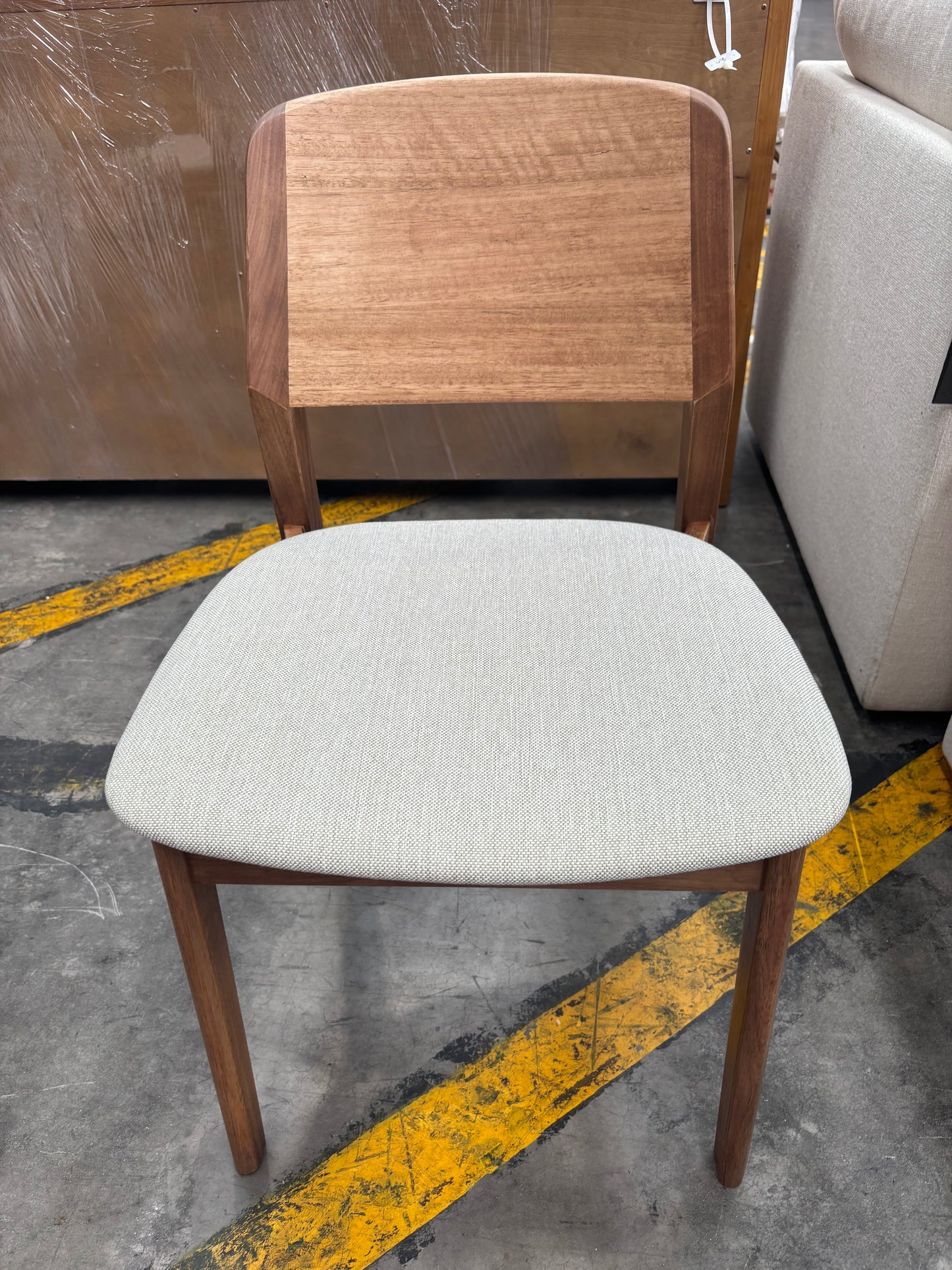 NZ PRZ20135 x2 Bowral Dining Chair Natural/Light Grey